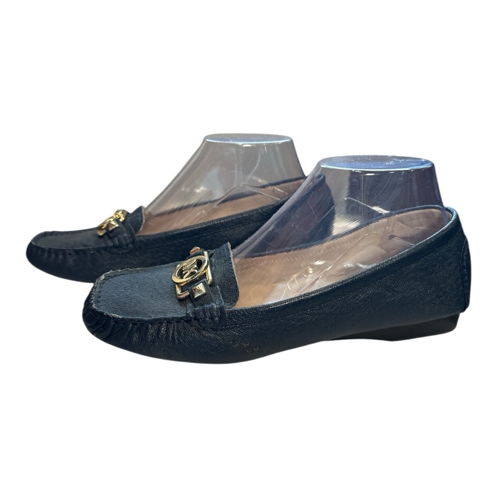Michael Kors Navy Blue Loafers for Women - Picture 3 of 8